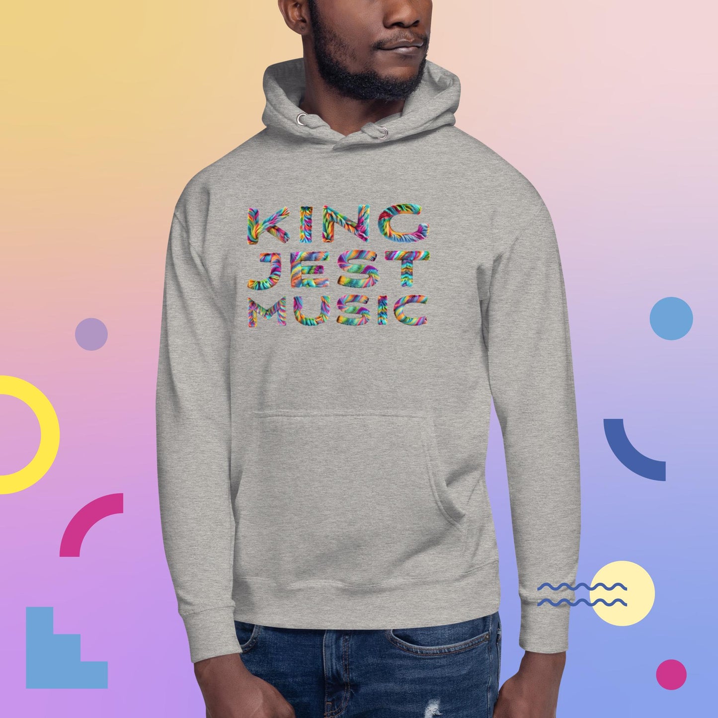 Hoodie [Unisex] ("King Jest Music" Colorful Fur)
