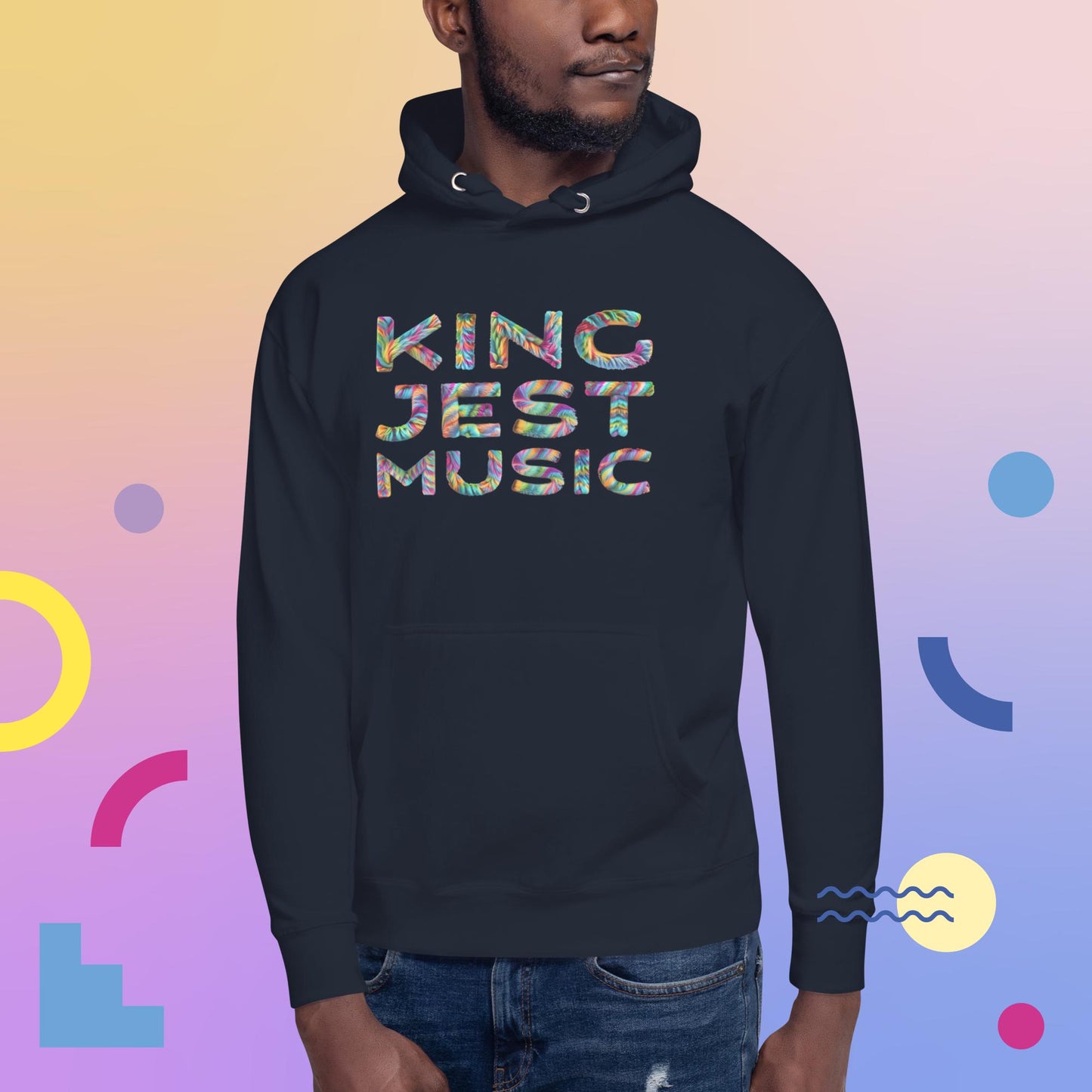 Hoodie [Unisex] ("King Jest Music" Colorful Fur)